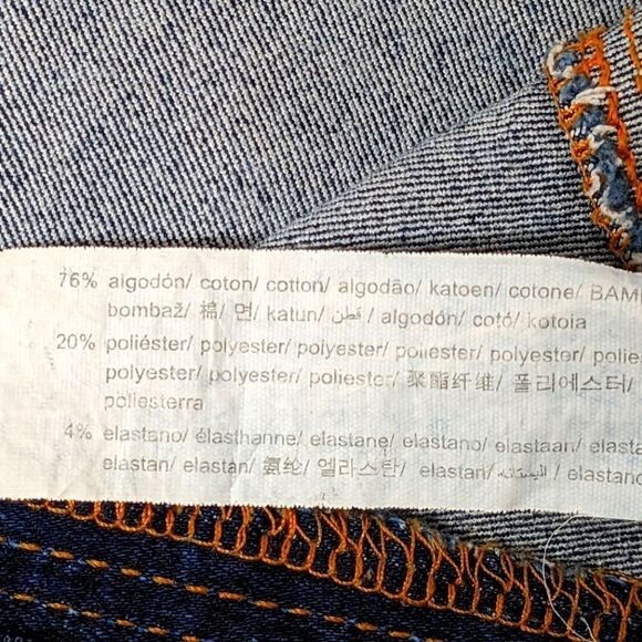 Zara Trafaluc Denim Collection White Stripe Down Legs Skinny High Waisted Size 8 - Picture 7 of 8